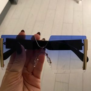 2020 Oversized Glasses Blue